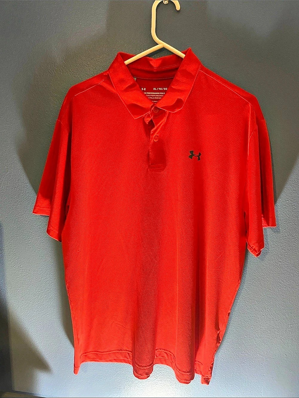 Men's Red XL Under Armour Performance Polo